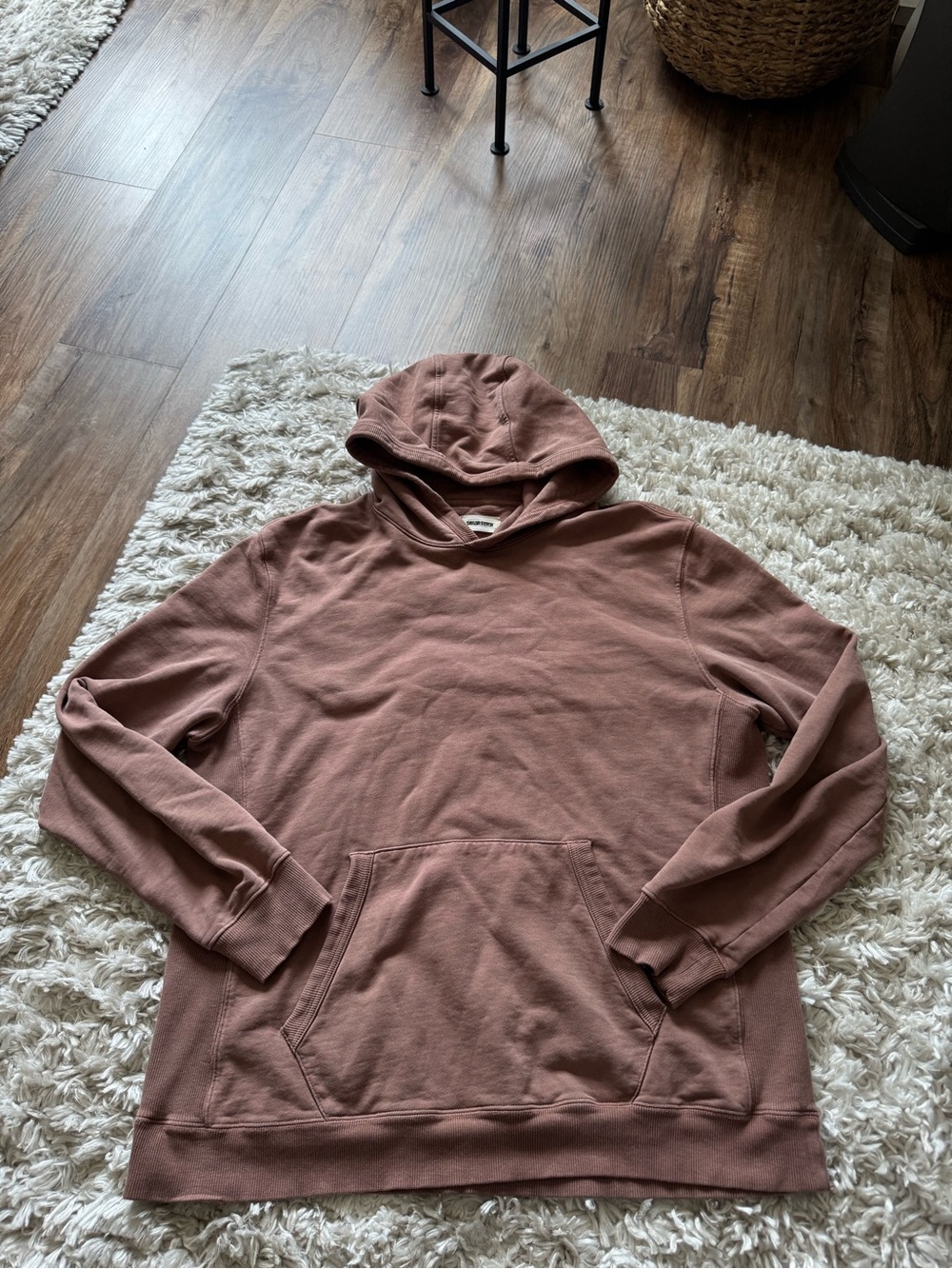 Taylor Stitch Hooded Pullover Sweatshirt - Dusty Rose size 44